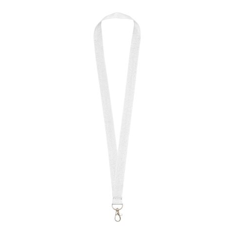 Impey lanyard with convenient hook Priority | White | 1-color Screen Print | both straps | 300 mm x 16 mm | not available