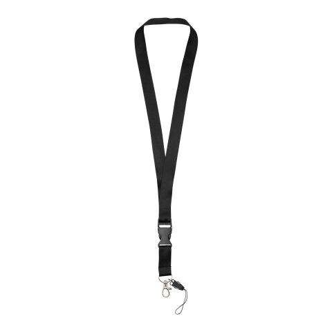 Sagan phone holder lanyard with detachable buckle Standard | Solid black | not available | No Branding | not available | not available | not available