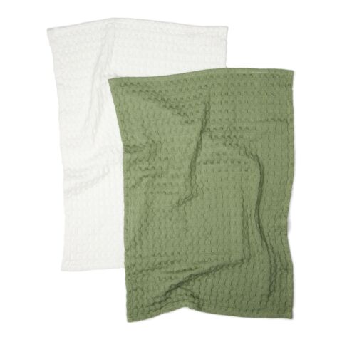 VINGA Cromer waffle kitchen towel, 2 pcs green | No Branding | not available | not available | not available