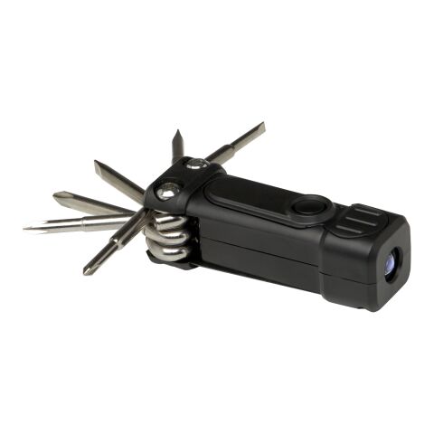 Octo 8-in-1 RCS recycled plastic screwdriver set with torch Solid black | not available