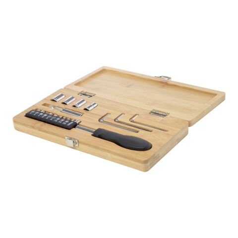 Rivet 19-piece bamboo/recycled plastic tool set Standard | Natural | No Branding | not available | not available