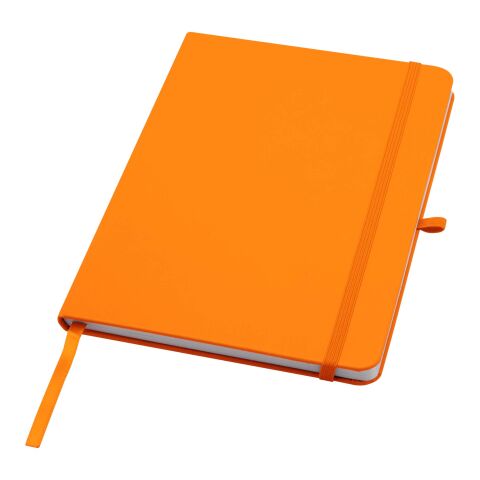 Teak A5 recycled hard cover notebook with lined pages Standard | Orange | not available | No Branding | not available | not available