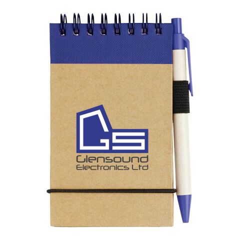 Zuse A7 recycled jotter notepad with pen Standard | Natural-Navy | not available | No Branding | not available | not available | not available