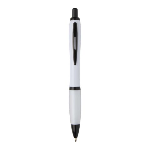 Nash recycled plastic ballpoint pen with black trims (black ink) Standard | White | No Branding | not available | not available