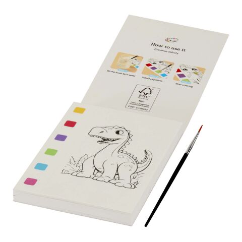 Quell colouring book and water brush pen set White