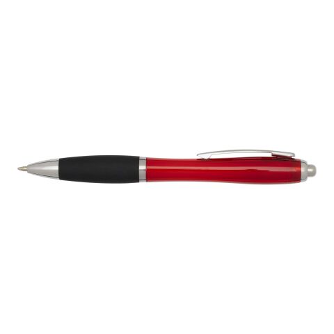 Nash RCS recycled plastic ballpoint pen with coloured barrel and black grip (black ink) Standard | Red | No Branding | not available | not available