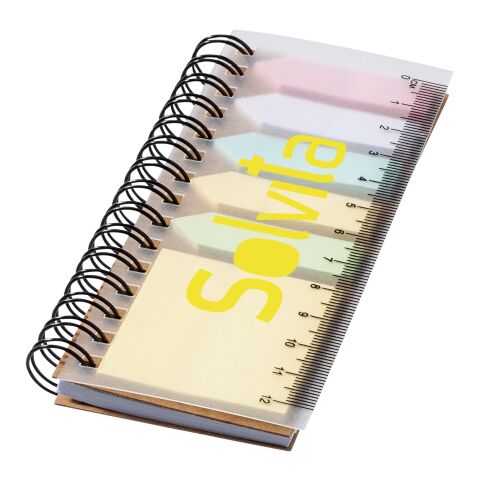 Spinner spiral notebook with coloured sticky notes Standard | Natural | No Branding | not available | not available
