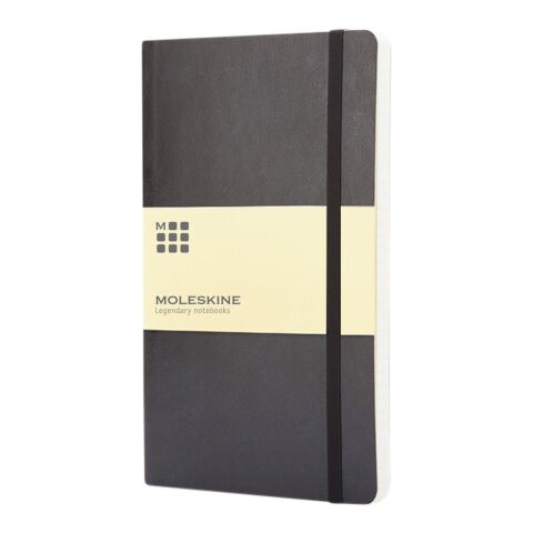 Moleskine ruled L soft cover notebook Standard | Solid black | Paper Print | paper band | 460 mm x 55 mm