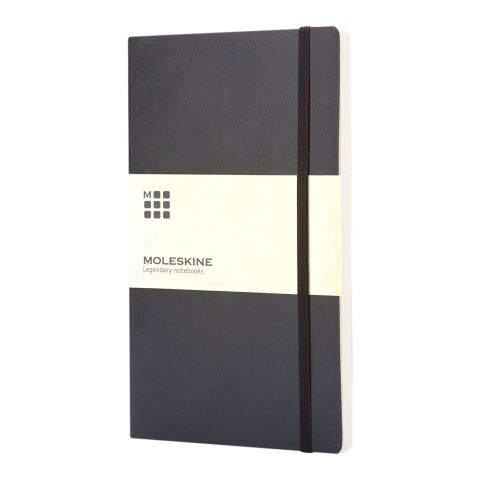Moleskine Plain L Soft Cover Notebook Standard | Solid black | Paper Print | paper band | 460 mm x 55 mm