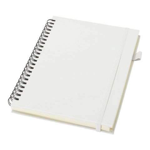 Liss A5 recycled plastic hard cover spiral notebook White