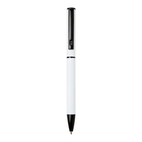 Verton recycled aluminium twist ballpoint pen with sleeve (blue ink) White
