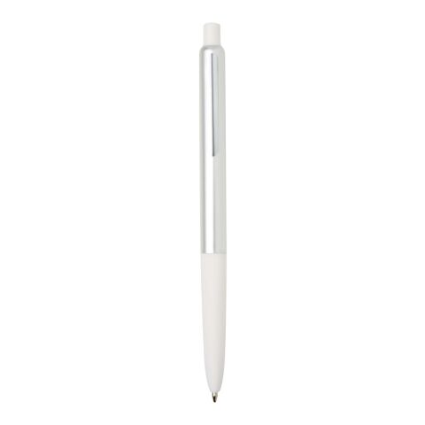 Soffit recycled aluminium click anodized ballpoint pen (blue ink) White