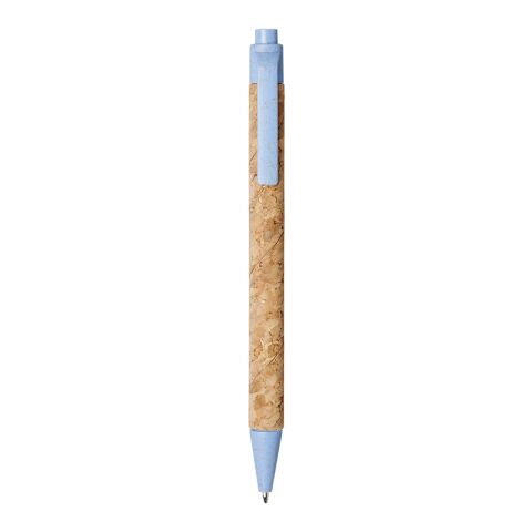 Midar cork and wheat straw ballpoint pen Standard | Natural-Light blue | not available | No Branding | not available | not available