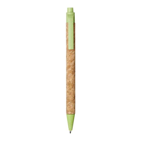 Midar cork and wheat straw ballpoint pen Standard | Natural-Apple green | not available | No Branding | not available | not available