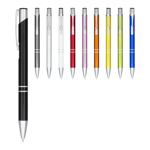 Moneta anodized aluminium click ballpoint pen Standard | Solid black | No Branding | not available | not available