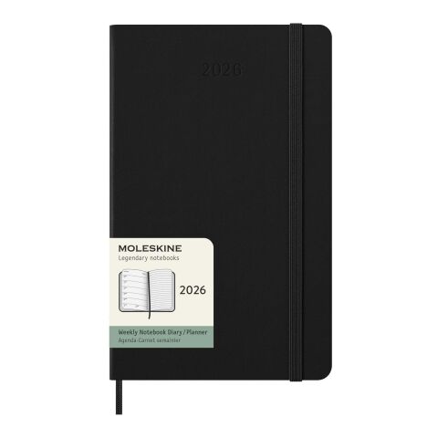 Moleskine 12M Weekly L Hard Cover Planner Standard | Solid black | Not applicable | No Branding | not available | not available