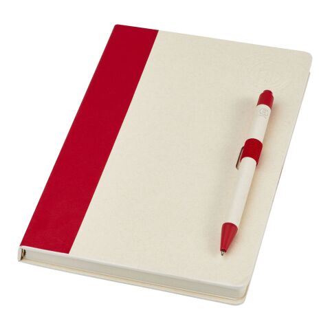 Dairy Dream A5 size reference notebook and ballpoint pen set Red | No Branding | not available | not available