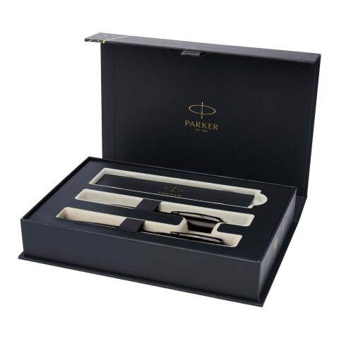 Parker IM achromatic ballpoint and rollerball pen set with gift box Standard | Solid black | No Branding | not available | not available