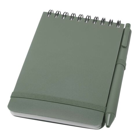 Thalaasa A6 hard cover ocean-bound notebook with ballpoint pen (black ink) Standard | Heather green | not available | No Branding | not available | not available