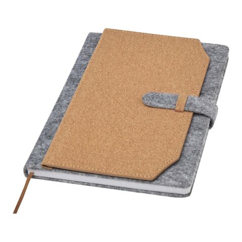 Viviana A5 recycled felt and cork notebook Standard | Natural | No Branding | not available | not available | not available