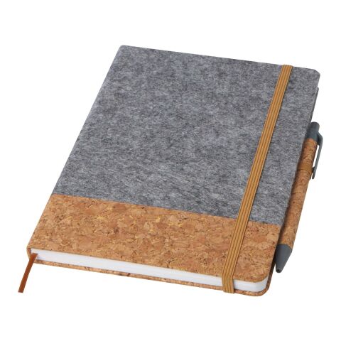 Veronica A5 hard cover notebook Standard | Grey-Natural | No Branding | not available | not available | not available