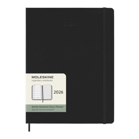 Moleskine hard cover 12 month XL weekly planner Standard | Black | No Branding | not available | not available