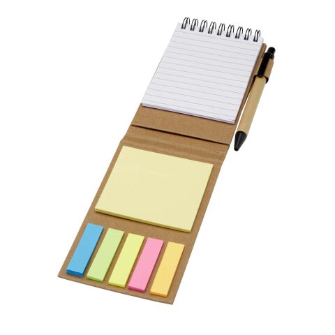 Flipper sticky notepad with ballpoint pen (black ink) Standard | Natural | Not applicable | No Branding | not available | not available