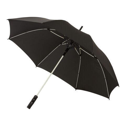Stark 23&quot; windproof auto open umbrella Standard | White-Solid black | No Branding | not available | not available | not available