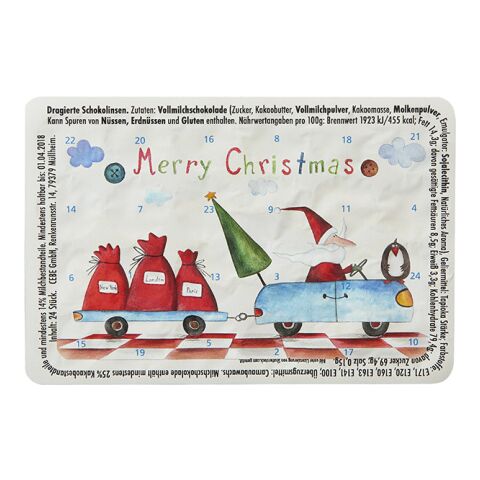 The World's Smallest (Advent) Calendar with Standard Motifs and Chocolate Lentils Standart motive | Santa on Tour