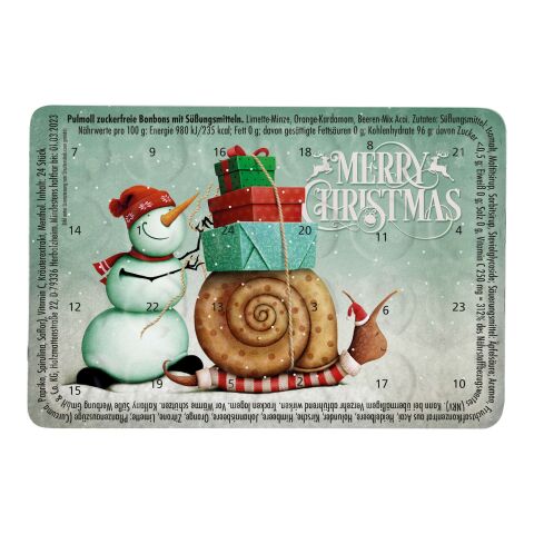 The World's Smallest (Advent) Calendar with Standard Motifs and Pulmoll Pastilles Snail Mail