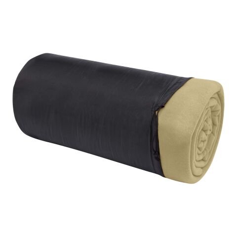 Huggy fleece plaid blanket with carry pouch 220x250 cm Standard | Beige | No Branding | not available | not available | not available