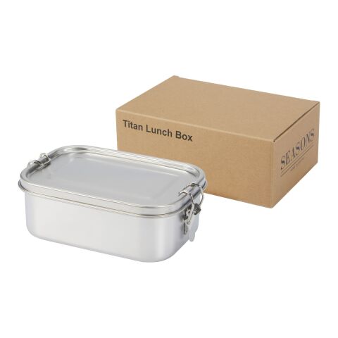 Titan recycled stainless steel lunch box Standard | Silver | No Branding | not available | not available