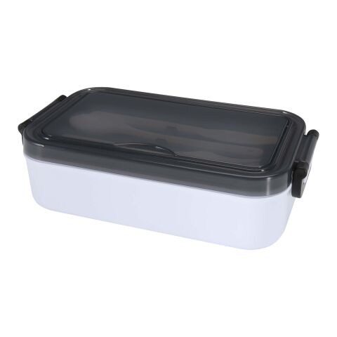 Snappy lunch box and cutlery set Standard | White | No Branding | not available | not available