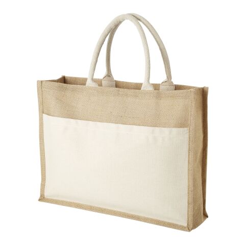 Mumbay Cotton Jute Bag with Pocket Standard | Natural-Natural | No Branding | not available | not available | not available