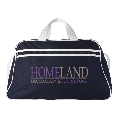 San Jose 2-stripe sports duffel bag Standard | Navy-White | No Branding | not available | not available | not available