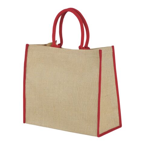 Harry coloured edge jute tote bag Standard | Natural-Red | not available | No Branding | not available | not available