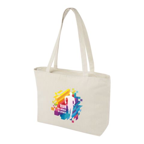 Ningbo 320 g/m² zippered cotton tote bag Standard | Natural | Not applicable | No Branding | not available | not available | not available