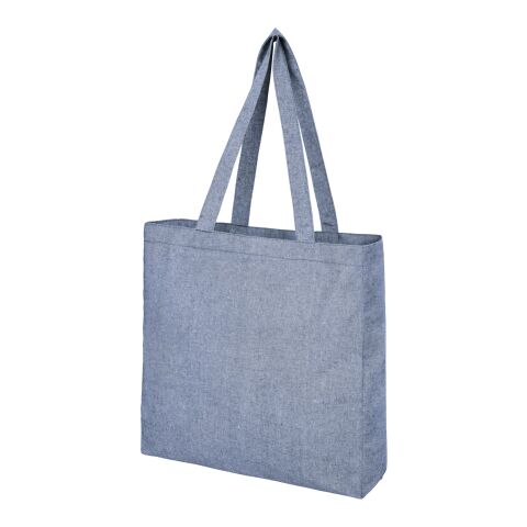 Pheebs 210 g/m² recycled gusset tote bag Standard | Heather blue | not available | No Branding | not available | not available | not available