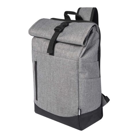 Hoss 15.6&quot; roll-up laptop backpack Standard | Heather grey-Solid black | No Branding | not available | not available | not available