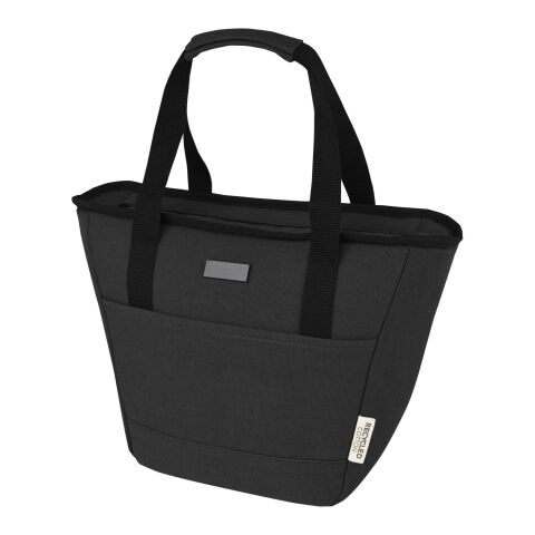 Joey 9-can GRS recycled canvas lunch cooler bag 6L Standard | Solid black | not available | No Branding | not available | not available | not available