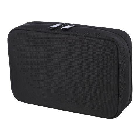 Rise GRS recycled organiser pouch Standard | Solid black | No Branding | not available | not available | not available