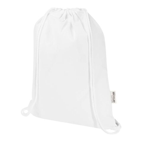 Oregon Blend 140 g/m² GRS recycled drawstring bag 5L Standard | White | No Branding | not available | not available | not available