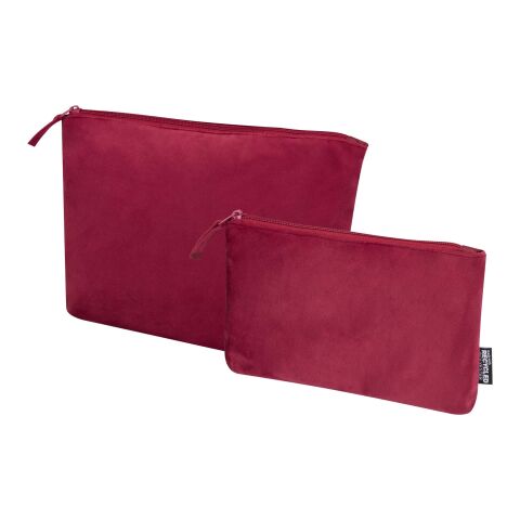 Swift GRS recycled velvet toiletry bag set Standard | Burgundy | No Branding | not available | not available | not available