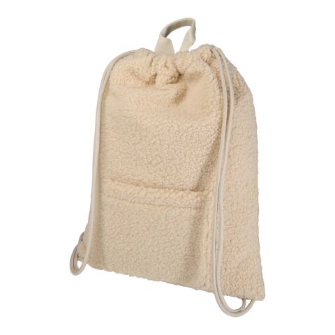 Bear GRS recycled sherpa drawstring backpack 9L Natural | No Branding | not available | not available