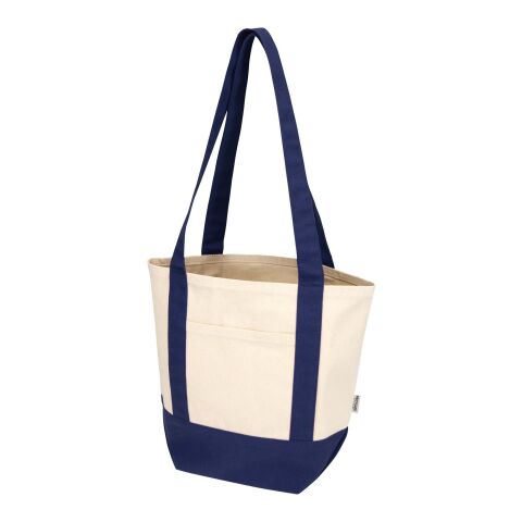 Sam 320 g/m² GRS recycled mini cotton tote bag Standard | Navy-Natural | No Branding | not available | not available | not available