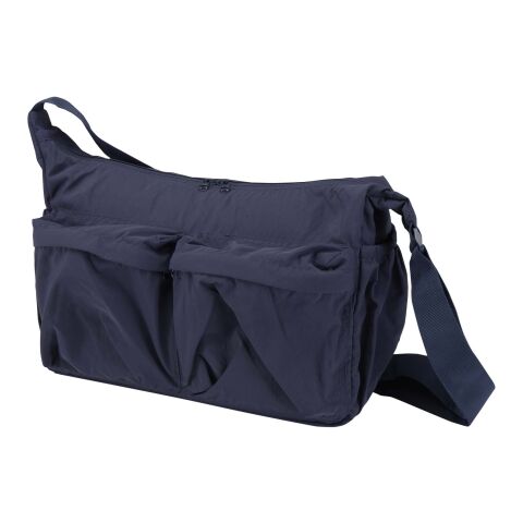 Calli 13" GRS recycled nylon laptop messenger bag Navy
