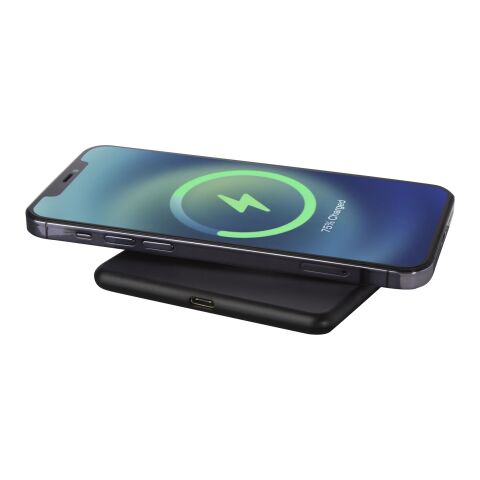 Loop 10W recycled plastic wireless charging pad Standard | Solid black | No Branding | not available | not available