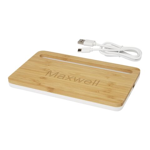 Medake 10W bamboo desktop wireless charger Standard | Beige | No Branding | not available | not available