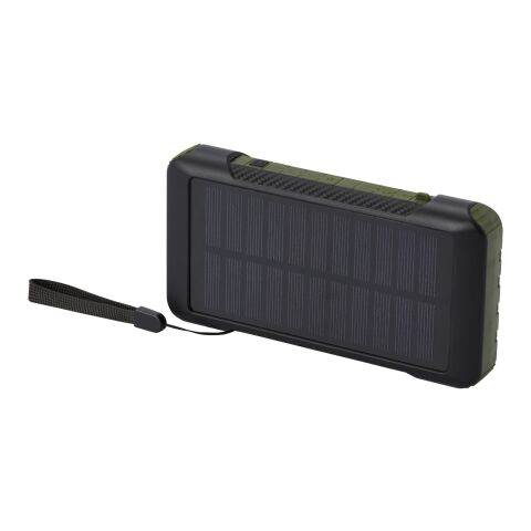 Soldy 10.000 mAh RCS recycled plastic solar dynamo power bank Standard | Army green | No Branding | not available | not available