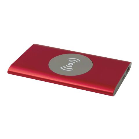 Juice 4000 mAh Type-C recycled aluminium wireless power bank Standard | Red | Not applicable | No Branding | not available | not available